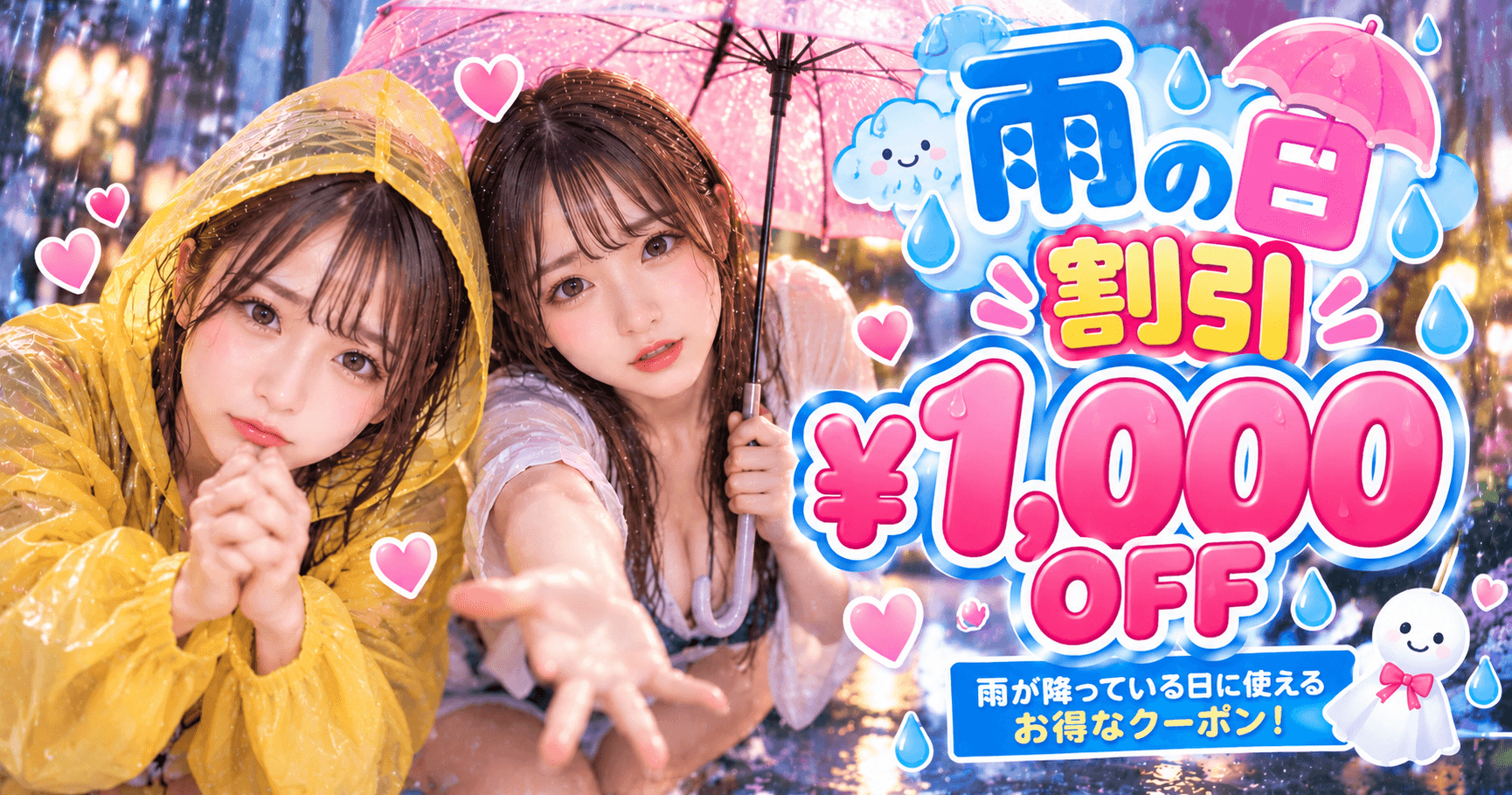 雨の日割引！